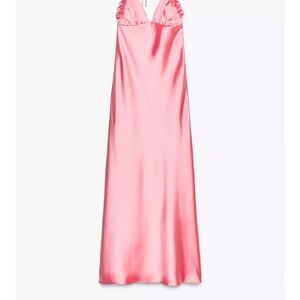 Elegant Pink Satin Nightgown